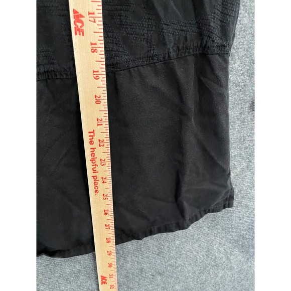 Vintage Russ Berens Black Textured Button Neck Long Sleeve Tunic Top Small - Picture 5 of 8